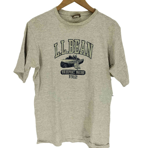 エルエルビーン L.L.Bean 00S ロゴ カヌー プリント クルーネック S/S Tシャツ メンズ