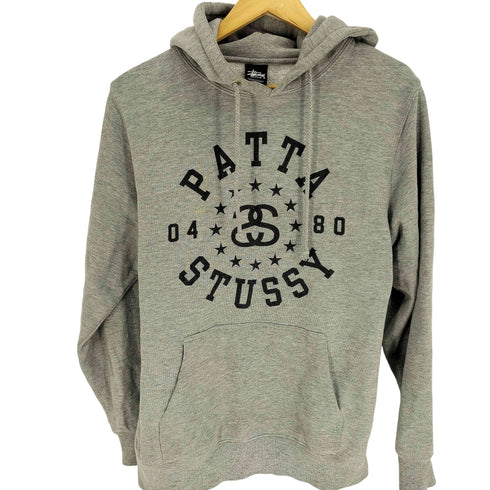 ステューシー Stussy 80/20 コットン ポリ SSリンクロゴ プリント 裏起毛 プルオーバー パーカー フーディー メンズ import:M