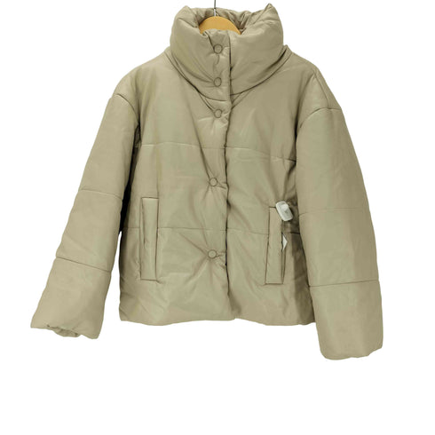 LATTELIER フェイクレザー パフジャケット レディース import:S