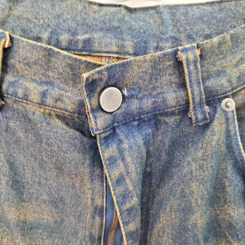 SWAGVIBE Vintage Make Double Knees Loose Fit Denim Shorts Y2K メンズ JPN:L