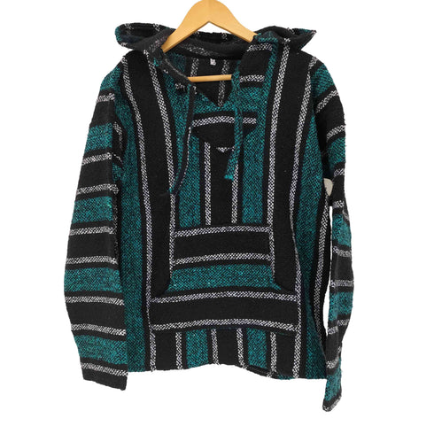 マルチストライプ柄 プルオーバー メキシカンパーカー メンズ G