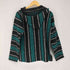 マルチストライプ柄 プルオーバー メキシカンパーカー メンズ G