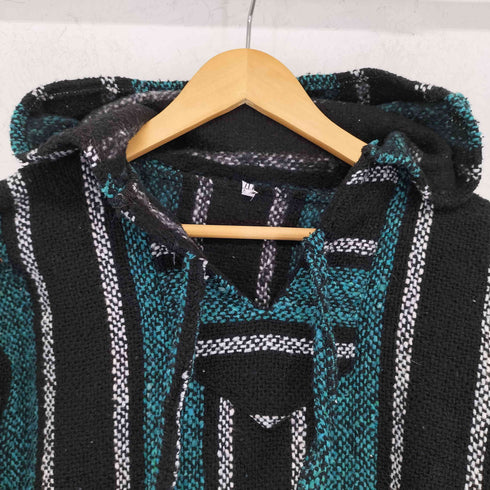 マルチストライプ柄 プルオーバー メキシカンパーカー メンズ G