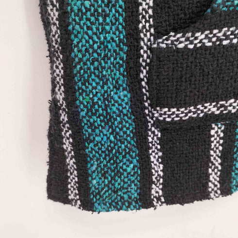 マルチストライプ柄 プルオーバー メキシカンパーカー メンズ G