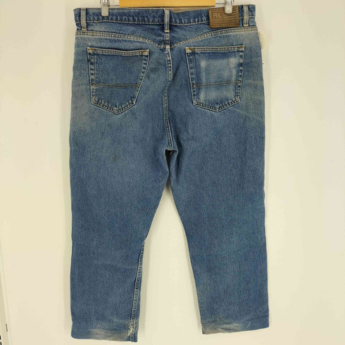 ポロジーンズカンパニーラルフローレン POLO JEANS COMPANY RALPH LAUREN 90S メキシコ製 RELAXED 5ポケット ジップフライ ロゴ革ラベル テーパード ワイド デニム パンツ メンズ 38×30