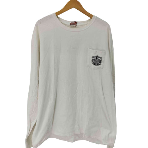 ハーレーダビッドソン HARLEY-DAVIDSON 袖プリント ポケットカットソー コピーライト2010 メンズ 2XL