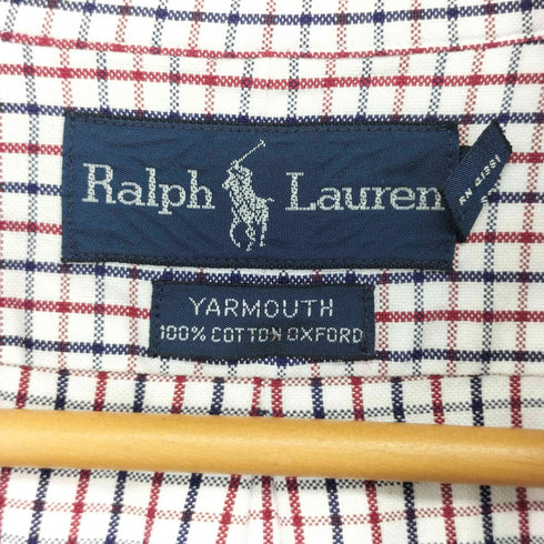 ラルフローレン RALPH LAUREN YARMOUTH ポニー刺繍 チェック柄 L/S ボタンダウンシャツ メンズ 17