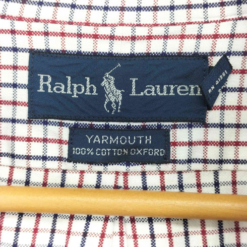 ラルフローレン RALPH LAUREN YARMOUTH ポニー刺繍 チェック柄 L/S ボタンダウンシャツ メンズ 17