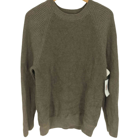 バナナリパブリック BANANA REPUBLIC 22AW ラグランスリーブ ワッフル コットン ニット セーター メンズ import:L