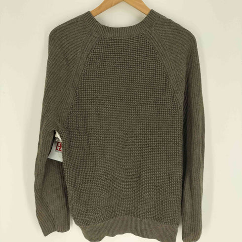 バナナリパブリック BANANA REPUBLIC 22AW ラグランスリーブ ワッフル コットン ニット セーター メンズ import:L