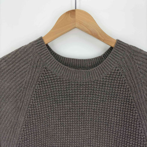 バナナリパブリック BANANA REPUBLIC 22AW ラグランスリーブ ワッフル コットン ニット セーター メンズ import:L