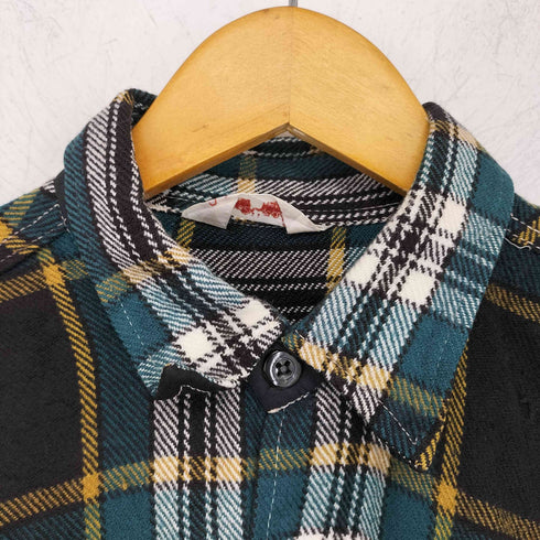 70-80s gunduzalp style italy チェック柄 L/S ネルシャツ メンズ