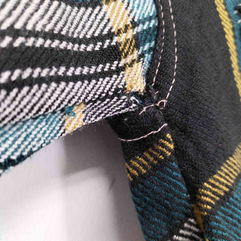 70-80s gunduzalp style italy チェック柄 L/S ネルシャツ メンズ