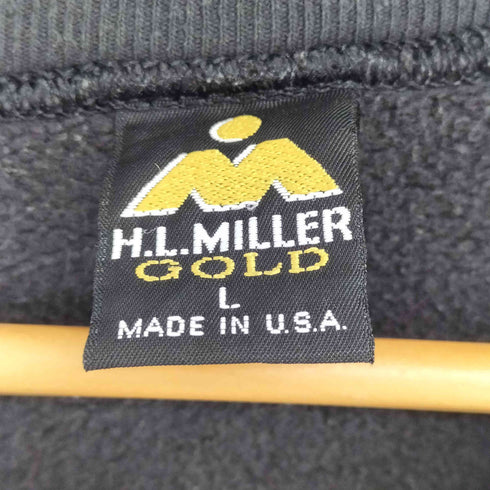 90s USA製 H.L.MILLER GOLD L/S プリントスウェット メンズ import:L