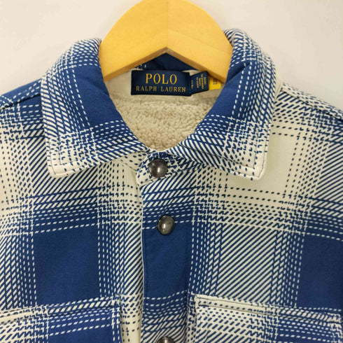ポロラルフローレン POLO RALPH LAUREN 22AW 裏地ボア フリース チェック メルトン シャツ ジャケット メンズ 170/92A