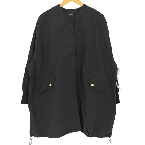 オムネス OMNES 撥水加工ナイロンノーカラー裾ドローコードブルゾン レディース FREE