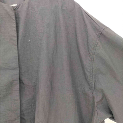 オムネス OMNES 撥水加工ナイロンノーカラー裾ドローコードブルゾン レディース FREE