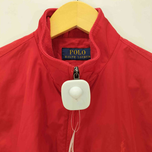 ポロラルフローレン POLO RALPH LAUREN 同色 ポニー刺繍 ナイロン ポリ ジップアップ スウィングトップ ブルゾン ジャケット 短丈 メンズ import:XS