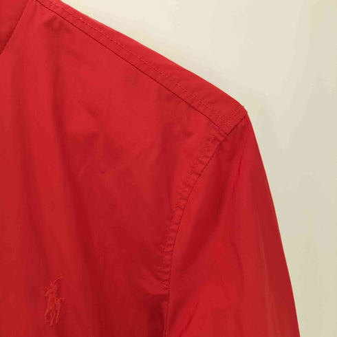 ポロラルフローレン POLO RALPH LAUREN 同色 ポニー刺繍 ナイロン ポリ ジップアップ スウィングトップ ブルゾン ジャケット 短丈 メンズ import:XS