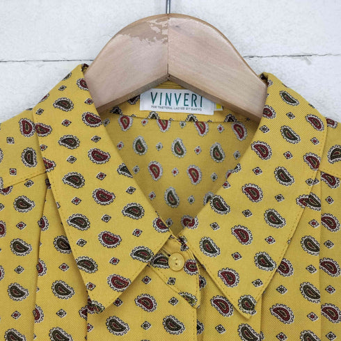 バンベール VINVERT 80S ペイズリー柄シャツ レディース 7A2