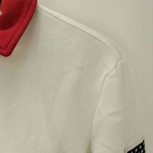 ポロラルフローレン POLO RALPH LAUREN 星条旗 ワッペン USA 刺繍 ハーフジップ ポロ スウェット レディース import:XS