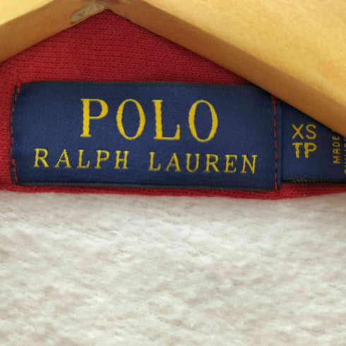ポロラルフローレン POLO RALPH LAUREN 星条旗 ワッペン USA 刺繍 ハーフジップ ポロ スウェット レディース import:XS