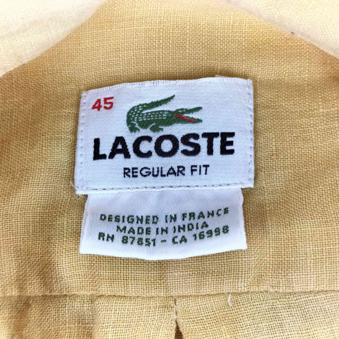 ラコステ LACOSTE S/S リネン シャツ メンズ 45