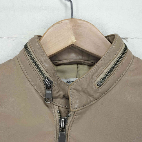 アダムエロペ Adam et Rope ラムレザー シングル ライダースジャケット レディース EUR:38