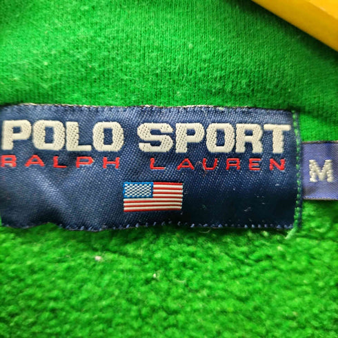 ポロスポーツラルフローレン POLO SPORT RALPH LAUREN 星条旗 ロゴ プリント ハーフジップ スウェット トレーナー メンズ import:M