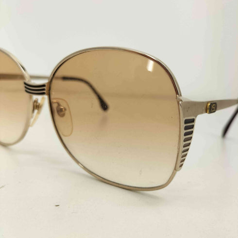 イヴサンローラン Yves Saint Laurent ロゴ刻印 メタルフレーム オーバル サングラス レディース