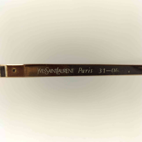イヴサンローラン Yves Saint Laurent ロゴ刻印 メタルフレーム オーバル サングラス レディース