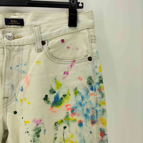ポロラルフローレン POLO RALPH LAUREN ペイント 加工 カスタム 5ポケット ボーイフレンド デニム パンツ メンズ 25