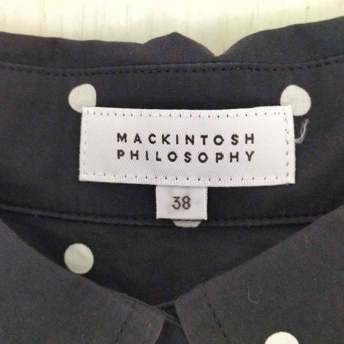 マッキントッシュフィロソフィー MACKINTOSH PHILOSOPHY ドット柄 L/Sドレスシャツ レディース JPN:38