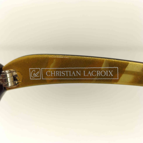 クリスチャンラクロワ Christian Lacroix オーストリア製 ロゴ刻印 オーバル サングラス レディース 63 09