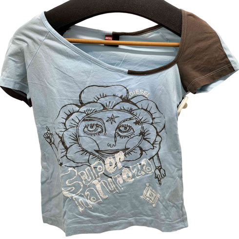 ディーゼル DIESEL Y2K ネックデザント ロゴ カットソー レディース import:S