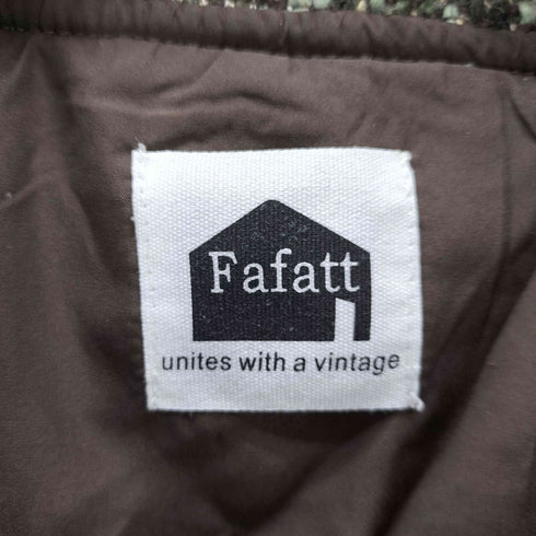 ファーファット FAFATT フルジップ ツイード ニット オーバーサイズ シャツ ジャケット ブルゾン メンズ FREE