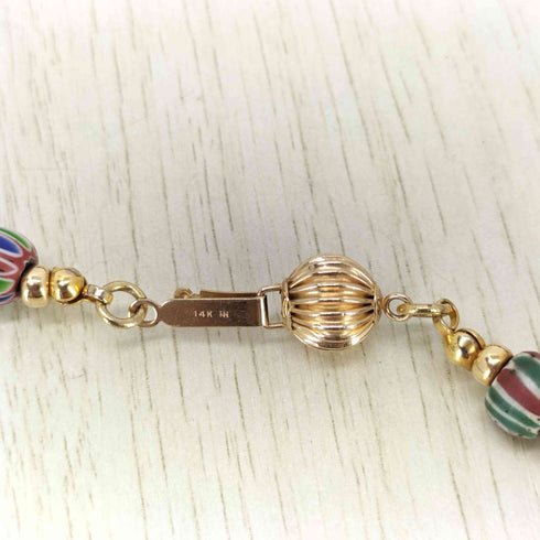 ベネチアンガラス ビーズネックレス レディース