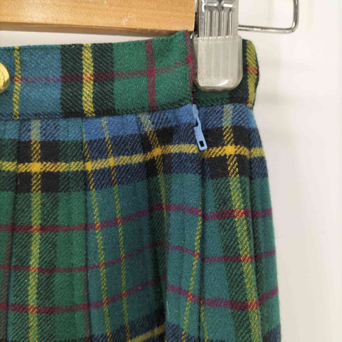 ラルフローレン RALPH LAUREN 金釦 プリーツチェックスカート レディース 150