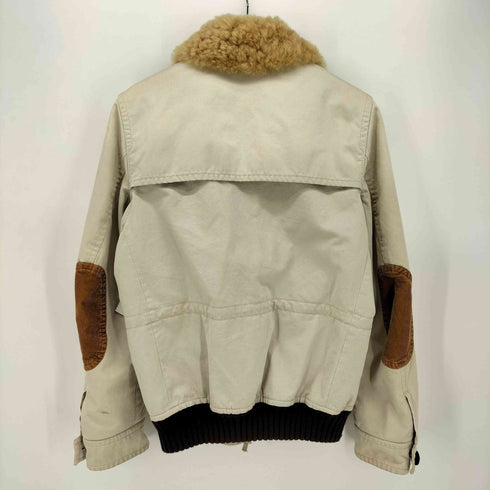 ディースクエアード DSQUARED2 襟ファー 裏地 チェック デッキ ブルゾン ジャケット メンズ EUR:46