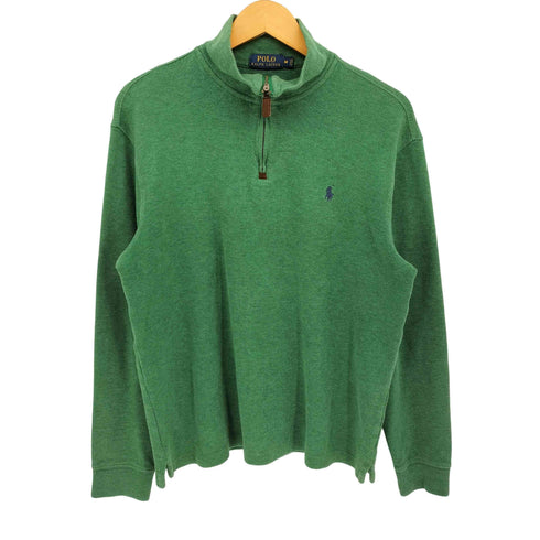 ポロラルフローレン POLO RALPH LAUREN ポニー 刺繍 ハーフジップ スウェット プルオーバー メンズ import:M