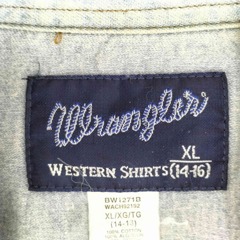 ラングラー Wrangler BOY'S DENIM WESTERN SHIRT メンズ JPN:XL