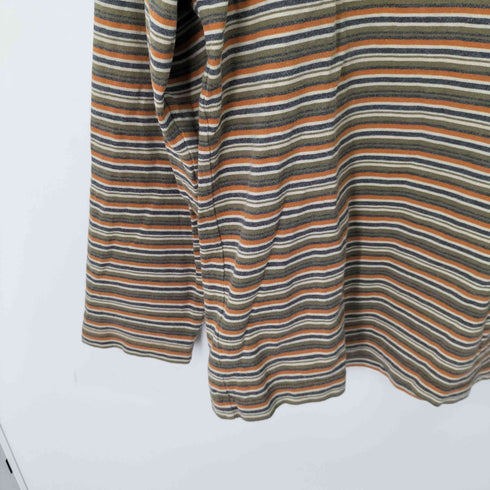 チャップスラルフローレン CHAPS RALPH LAUREN ワンポイント刺繍 ボーダー柄 クルーネック メンズ JPN:L