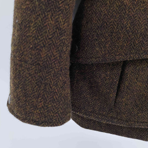 SIMON CARTER 襟コーデュロイ ウール ツイード フィールドコート メンズ JPN:S