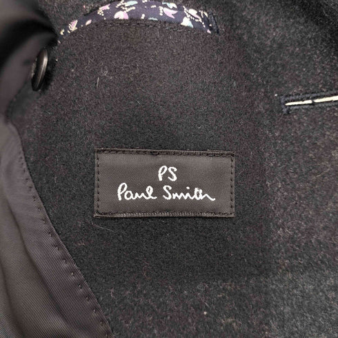 ピーエスポールスミス PS Paul Smith チェック ラムウール シングル ピーコート メンズ import:M