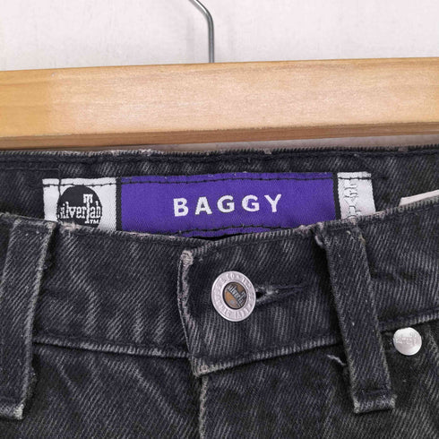 リーバイス Levis 90S USA製 SILVER TAB BAGGY 549刻印 バギーショーツブラックデニムパンツ メンズ 29