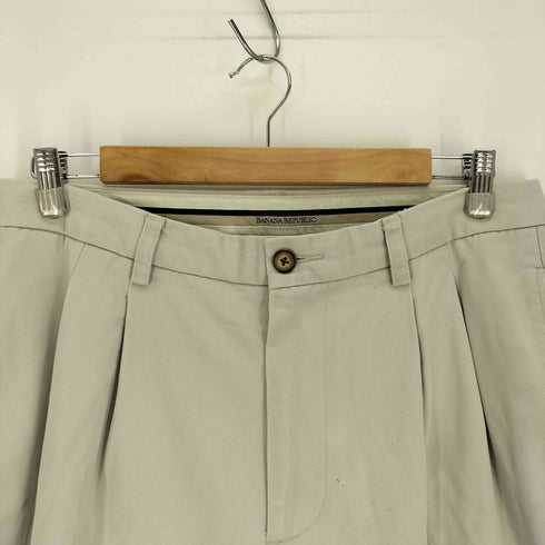 バナナリパブリック BANANA REPUBLIC 香港製 2タックワイドチノパンツ メンズ US:34-35