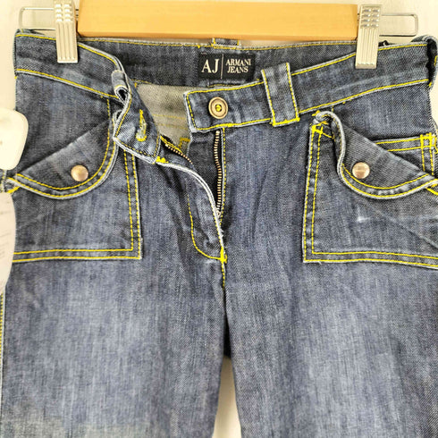 アルマーニジーンズ ARMANI JEANS ステッチ ストレートデニムパンツ レディース 36