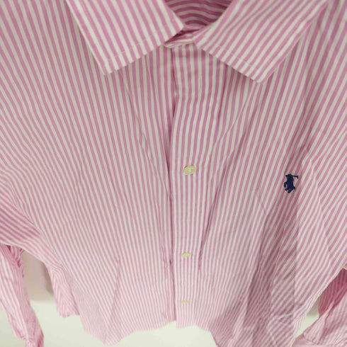 ポロラルフローレン POLO RALPH LAUREN CUSTOM FIT ポニー刺繍 ストライプシャツ レディース US:6