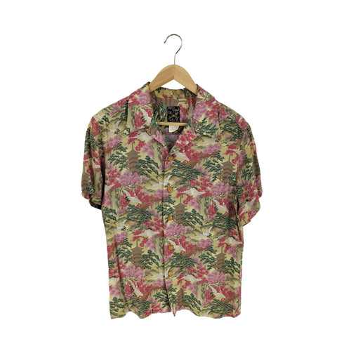 oniwa soto 和柄 レーヨン アロハシャツ メンズ JPN:L