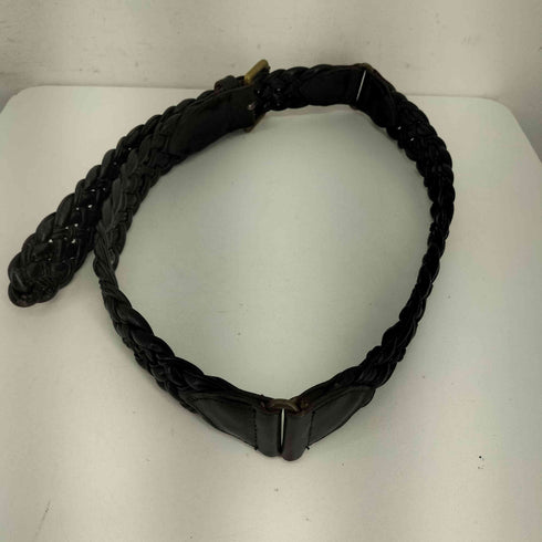 リアルレザー編み込みベルト メンズ